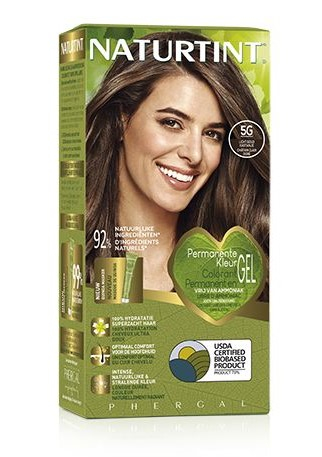Naturtint Permanente Haarkleur 5G Licht Goud Kastanje