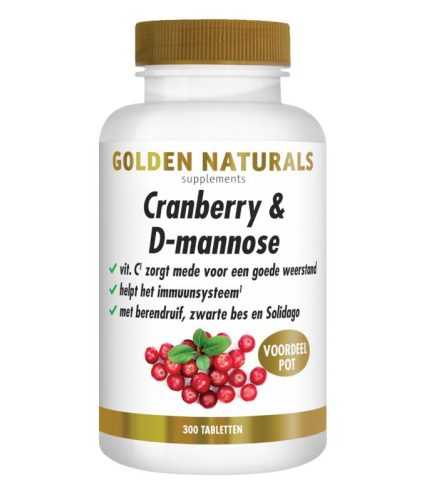 300 Tabletten Golden Naturals Cranberry & D-mannose Voordeelpot