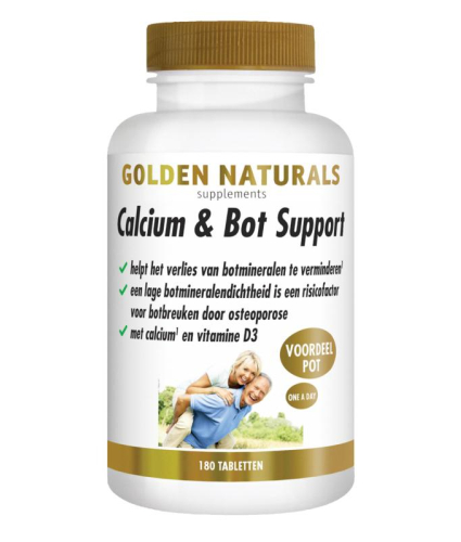 180 Tabletten Golden Naturals Calcium & Bot Support Voordeelpot