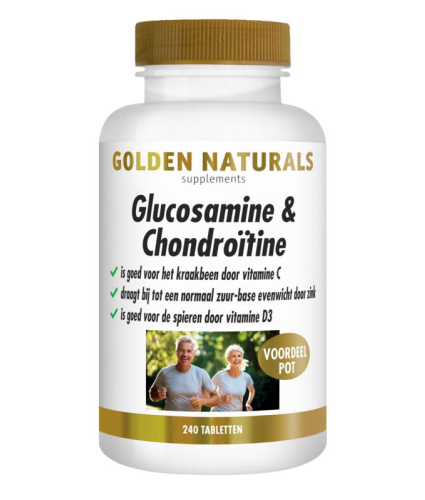 240 Tabletten Golden Naturals Glucosamine & Chondroïtine Voordeelpot
