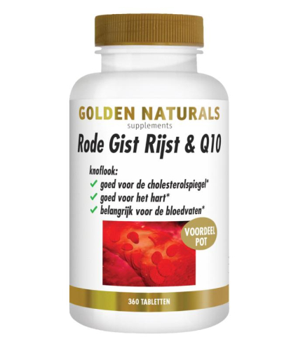 360 tabletten Golden Naturals Rode Gist Rijst & Q10 Voordeelpot