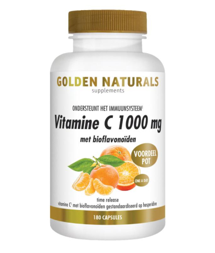  Golden Naturals Vitamine C 1000 mg met bioflavonoïden Voordeelpot