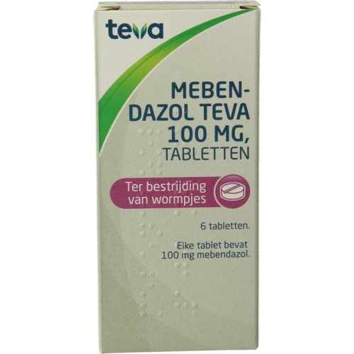 Teva Mebendazol 100 mg 6 tablets