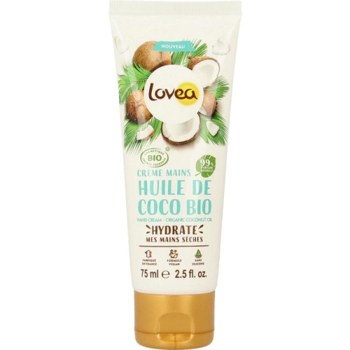 75 Ml Lovea Hand Cream Organic Coconut Oil