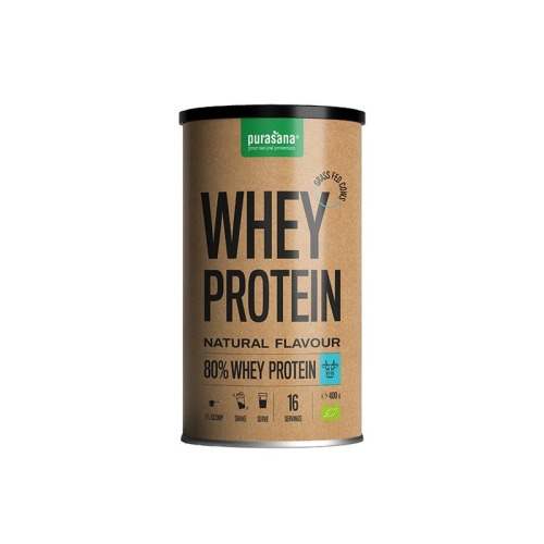 400 Gramm Purasana Whey Protein Powder Natuur Biologisch