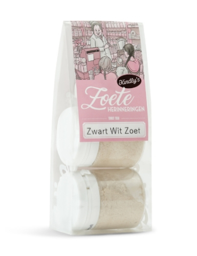 2 x 30 Gramm Kindly's Zwart Wit Potjes Zoet