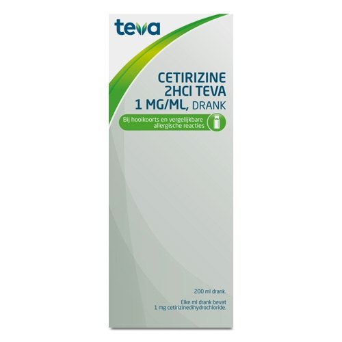 Teva Cetirizine 2 DiHCI 1mg-ml Drank 200 ml