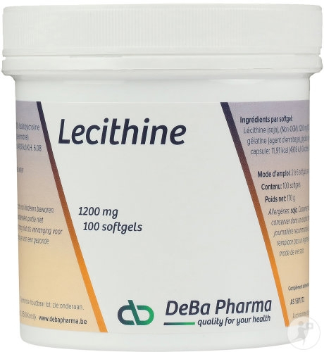 100 Softgels DeBa Pharma Lecithine 1200 mg
