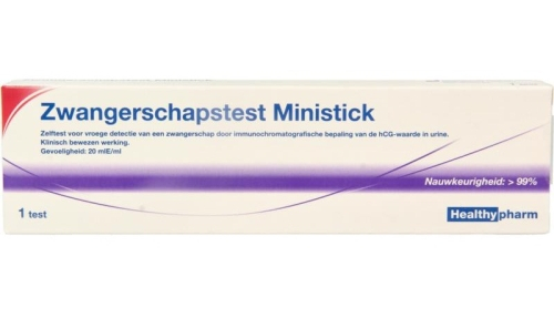 1 exemplaar Healthypharm Zwangerschapstest Ministick