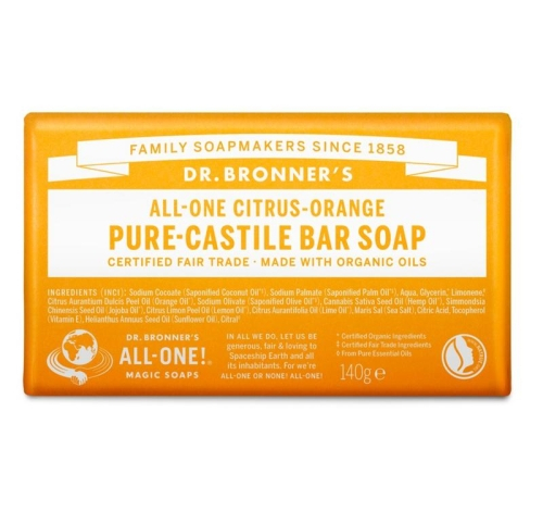 Dr. Bronner's Bar Soap Citrus & Orange 140 Gramm