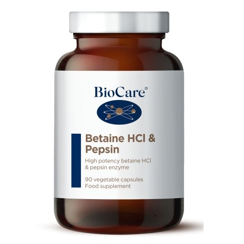 90 capsules BioCare Betaine HCL & Pepsine