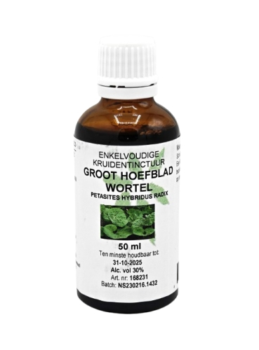 De Cruydhof Petasites Hybridus Radix - Groot Hoefblad Wortel Tinctuur 50 Ml