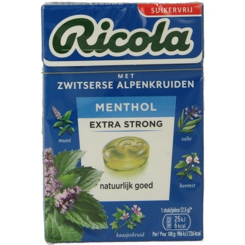 Ricola Kruidenpastilles Menthol Extra Strong Suikervrij