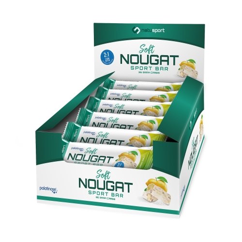 12 x 40 Gramm Natusport Soft Nougat Sport Bar Lemon & Salt