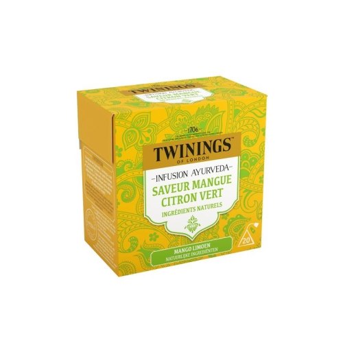 20 zakjes Twinings Ayurveda Mango Limoen Thee