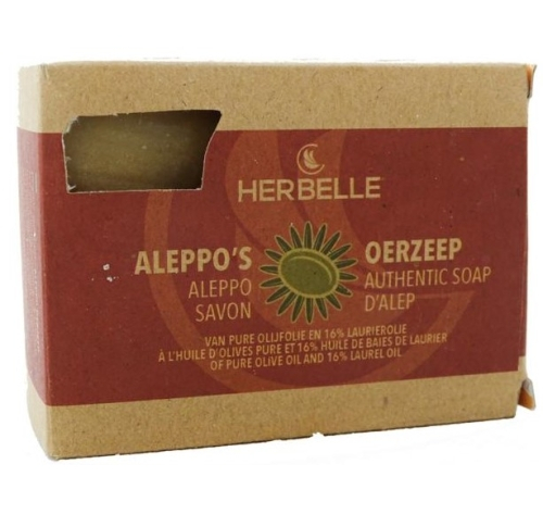 Herbelle Aleppo's Oerzeep Olijfolie met 16% Laurierolie 180 Gramm