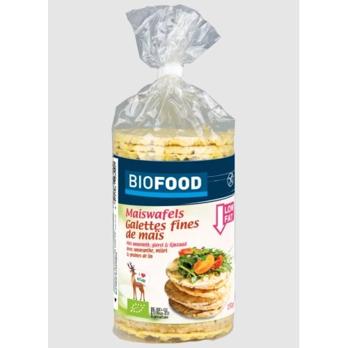 150 gram Damhert Biofood Maiswafels