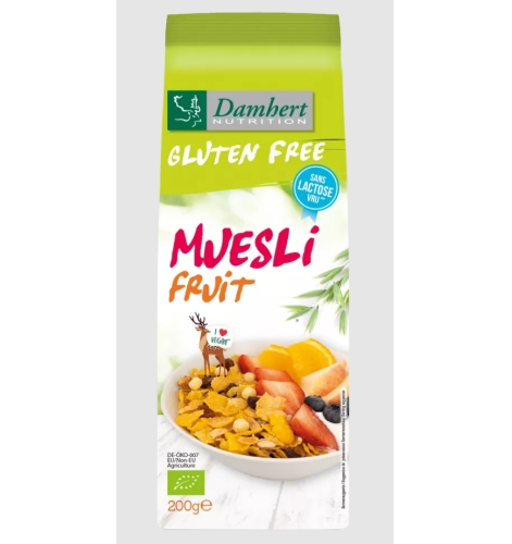  Damhert Glutenvrij Muesli Fruit Biologisch