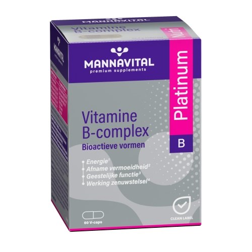 60 Kapseln Mannavital Vitamine B-Complex Platinum