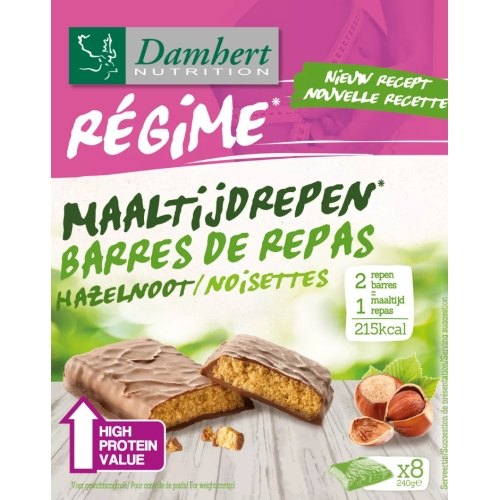 240 gram Damhert Regime Maaltijdrepen Hazelnoot & Chocola