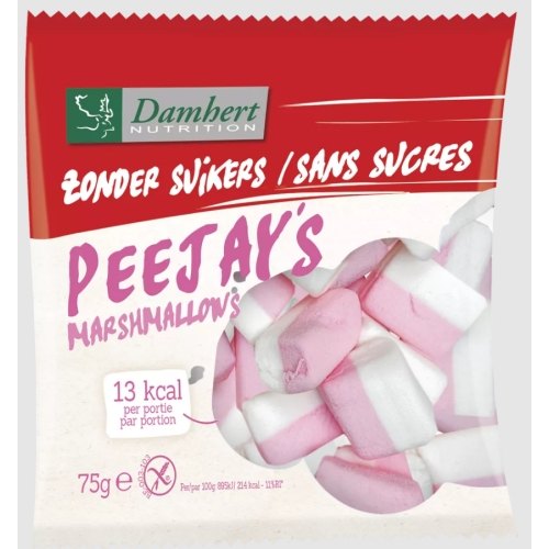 zonder-suikers-peejays-marshmallows-damhert-75-gram