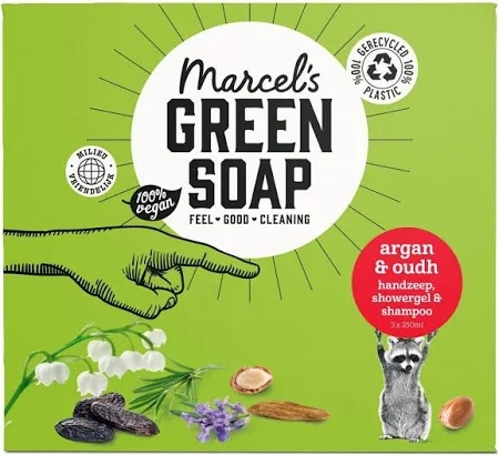 Marcel's Green Soap Giftbox Argan & Oudh 900 gram