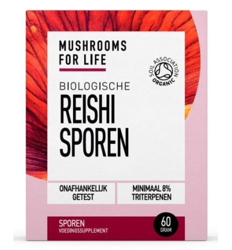 60 Gramm Mushrooms For Life Reishi Sporen Paddenstoelen Biologisch