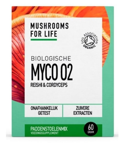 60 gram Mushrooms For Life Myco O2 Paddenstoelen Poeder Biologisch