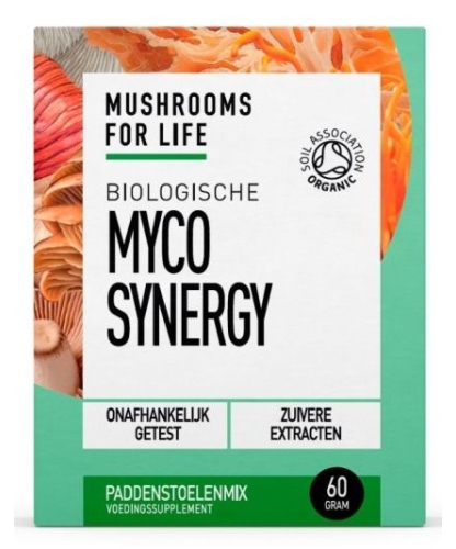 60 gram Mushrooms For Life Myco Synergy Paddenstoelen Poeder Biologisch