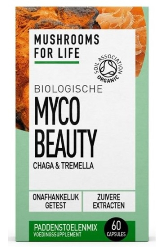 60 Kapseln Mushrooms For Life Myco Beauty Paddenstoelen Biologisch