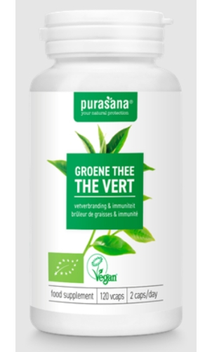 120 Kapseln Purasana Groene Thee Biologisch