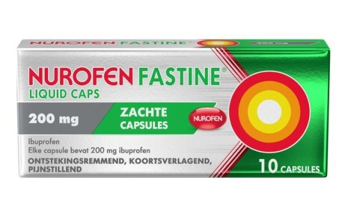 10 Stücke Nurofen Fastine Liquid Caps 200 mg