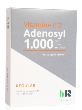 B12 Vitamins Vitamine B12 Adenosyl 1.000 met Folaat en P-5-P 60 Lutschtabletten