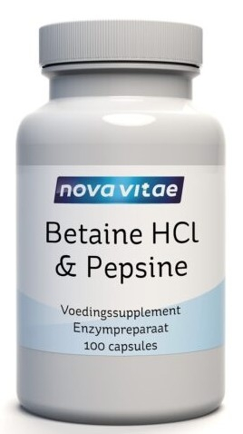 100 capsules Nova Vitae Betaine HCl & Pepsine