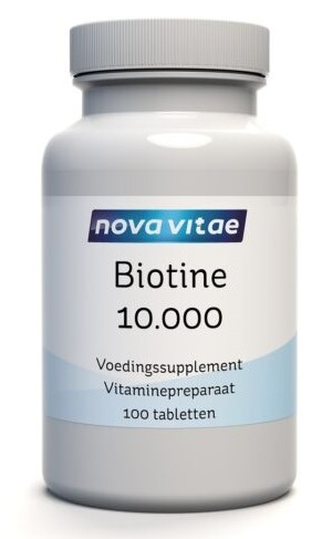 100 tabletten Nova Vitae Biotine 10.000 mcg
