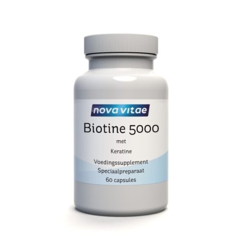 60 capsules Nova Vitae Biotine 5000 mcg Keratine
