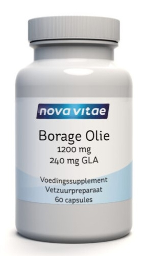 60 capsules Nova Vitae Borage Olie 1200 mg GLA 240 mg