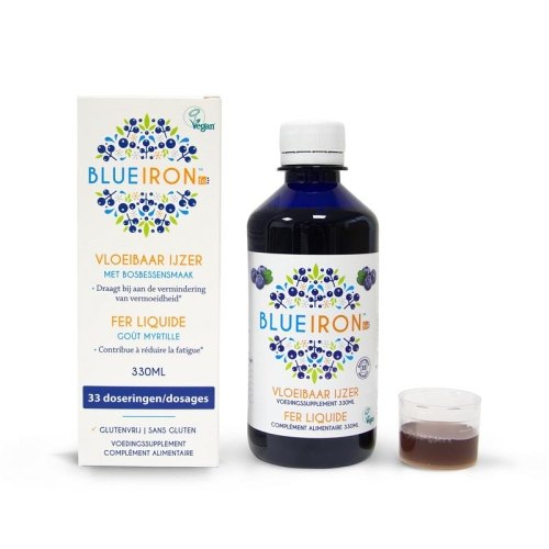 330 ml BlueIron Vloeibaar IJzer met Bosbessensmaak