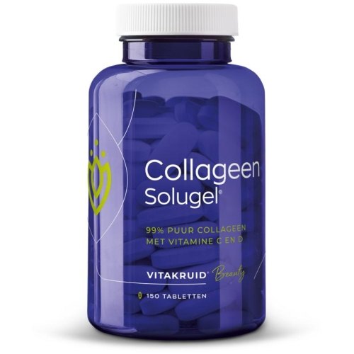 150 Tabletten Vitakruid Collageen Solugel met Vitamine C en D