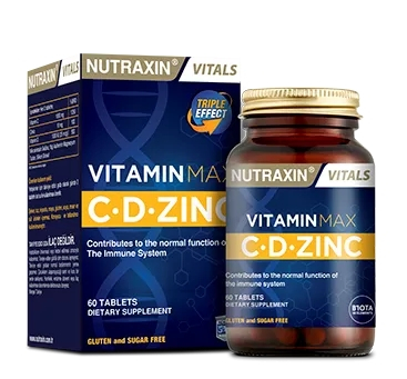 60 tabletten Nutraxin Vitamin Max C-D-Zinc