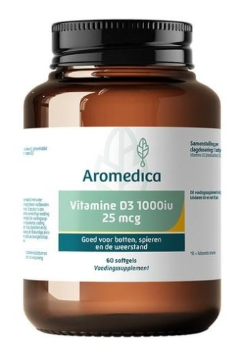 60 Softgels Aromedica Vitamine D3 25 mcg
