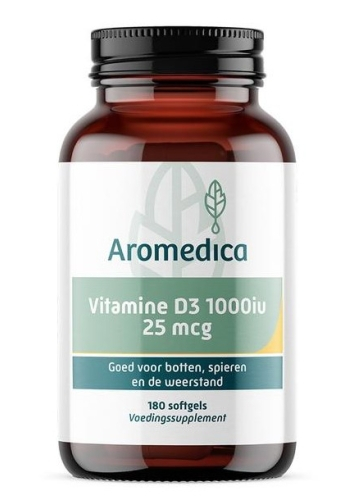 180 Softgels Aromedica Vitamine D3 25 mcg