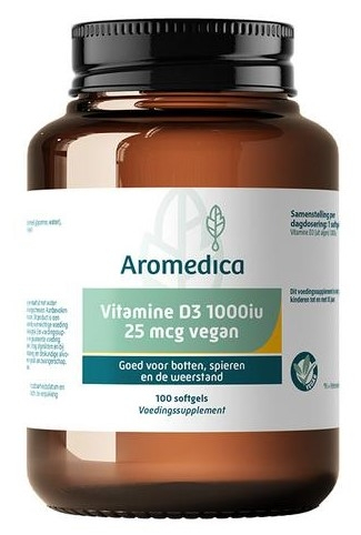 100 softgels Aromedica Vitamine D3 25 mcg Vegan