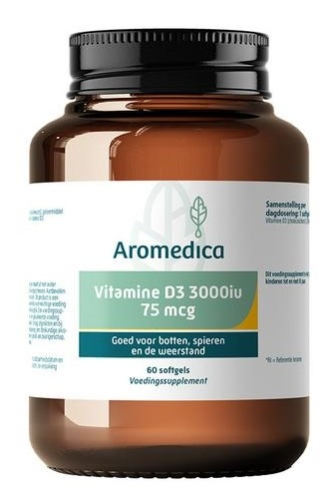 60 Softgels Aromedica Vitamine D3 75 mcg