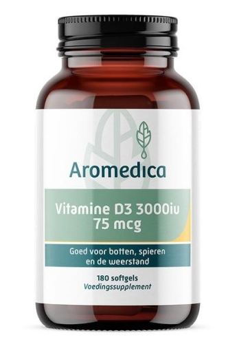 180 Softgels Aromedica Vitamine D3 75 mcg