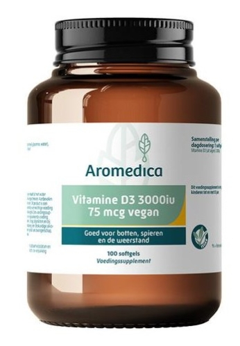 100 Softgels Aromedica Vitamine D3 75 mcg Vegan