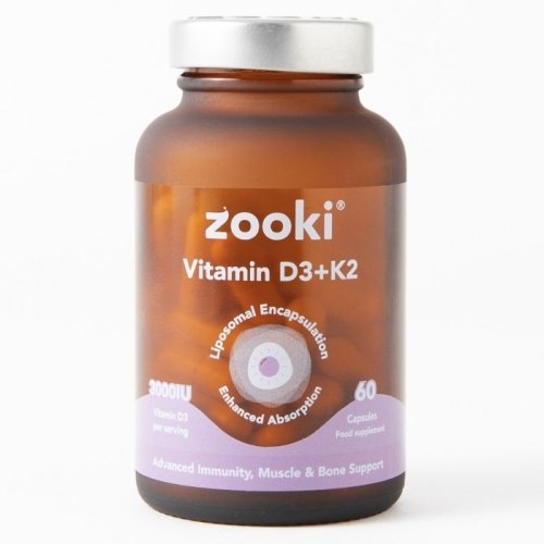 60 capsules Zooki Vitamin D3 + K2 Liposomal