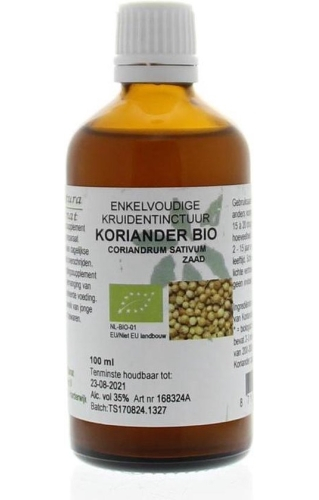 100 Ml De Cruydhof  Natura Sanat Coriandrum Sativum - Koriander Tinctuur Biologisch