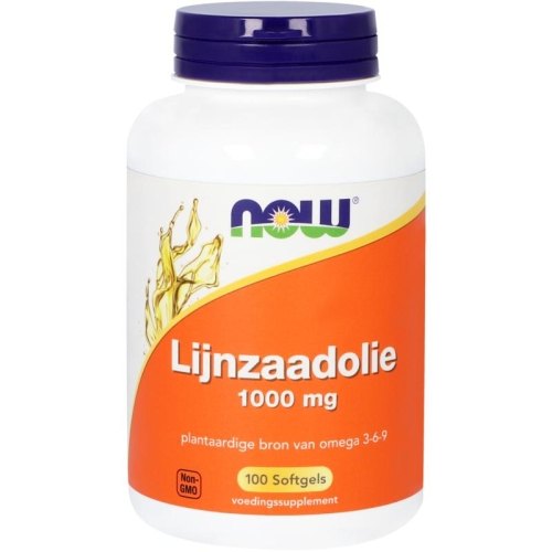 100 Softgels NOW Lijnzaadolie 1000 mg