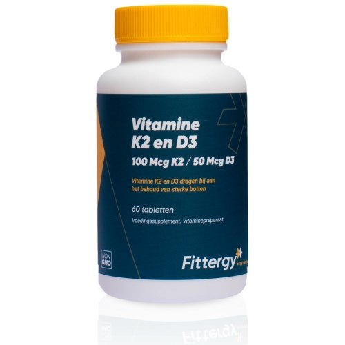 60 tabletten Fittergy Vitamine K2 en D3